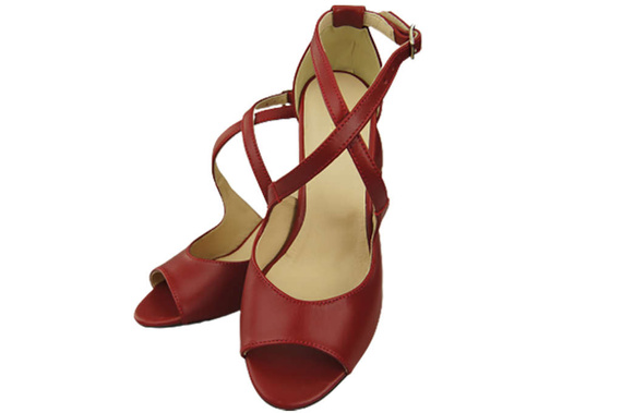 Dámská obuv Sandály Červená přírodní kůže 186 ElitaBut