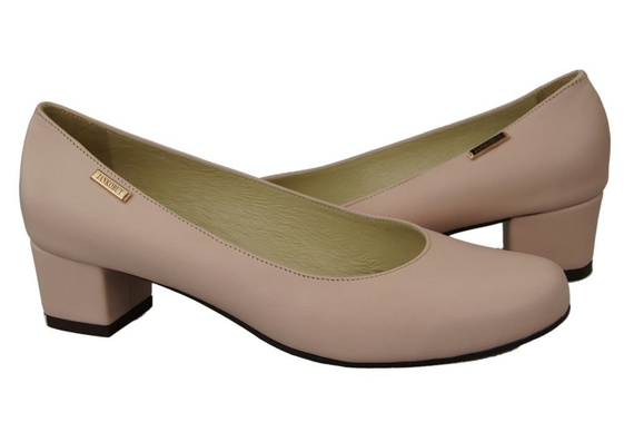 Dámské lodičky z přírodní kůže 116 Powder Pink ElitaBut