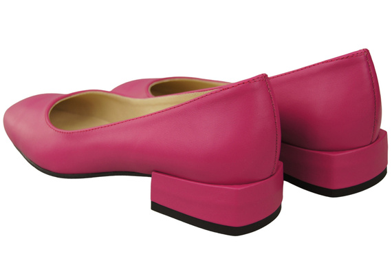 Pohodlná dámská obuv Fialové ploché lodičky Přírodní kůže 204 ElitaBut