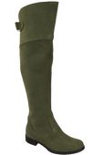 Dámské kozačky Kozačky Butelkowa Zielie Musketeers Vysoké nad kolena z přírodní kůže Velur 154 ElitaBut