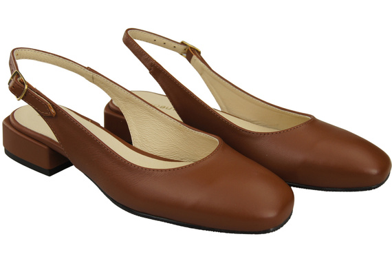 Dámské sandály na plochém podpatku z přírodní kůže 206 ElitaBut