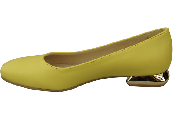Ploché dámské boty Lemon pumps Ornamental heel Natural leather 209 ElitaBut