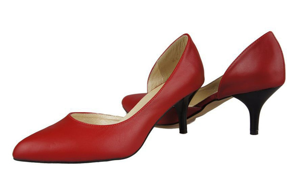 Dámská obuv Dámské lodičky z přírodní kůže Červená 900 ElitaBut