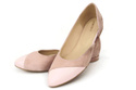 Dámské baleríny Powder Pink Suede Natural Leather 146 ElitaBut
