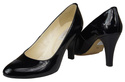 Dámská obuv Dámské kožené lodičky Black Lacquered 764 ElitaBut