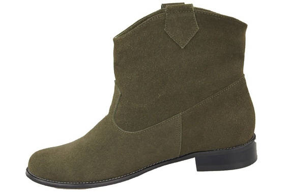 Dámské kozačky Bottle Jaro / podzim přírodní kůže velur 132 L ElitaBut