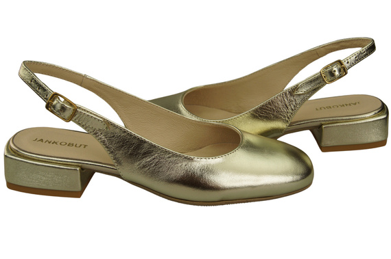 Dámské sandály na plochém podpatku z přírodní kůže 206 ElitaBut