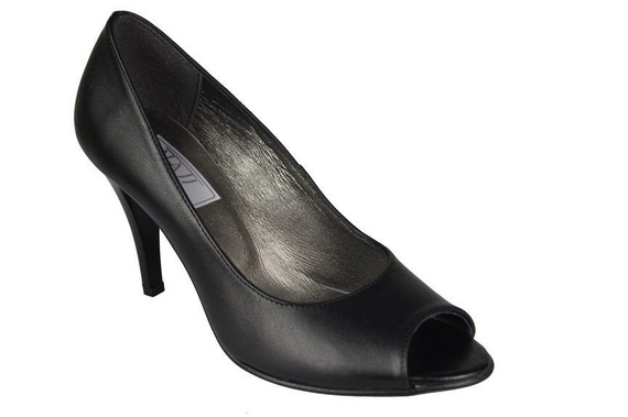 Dámská obuv Přírodní kožené lodičky Černá 774 ElitaBut