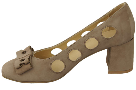 Dámská obuv Cappuccino Dark Natural Suede Leather 182 ElitaBut