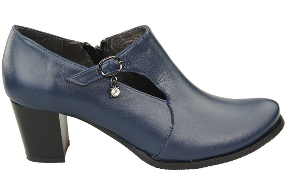 Dámské boty z přírodní kůže Navy blue 109 ElitaBut