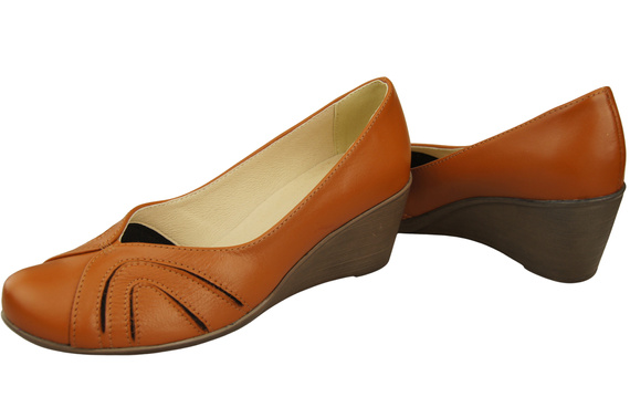 Červená dámská obuv z přírodní kůže 828 ElitaBut