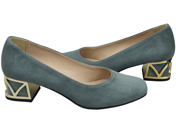 Pohodlné dámské boty Ash lodičky s ozdobným podpatkem Přírodní semišová kůže 219 Od ElitaBut