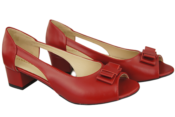 Dámská obuv Sandály Červená přírodní kůže 145 ElitaBut