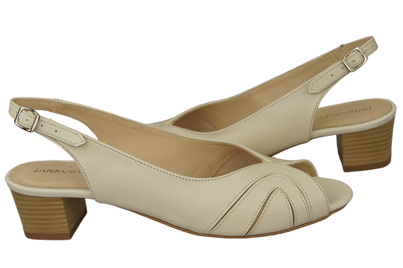 Dámská obuv Přírodní kůže Sandály Béžová Ecru 991 ElitaBut