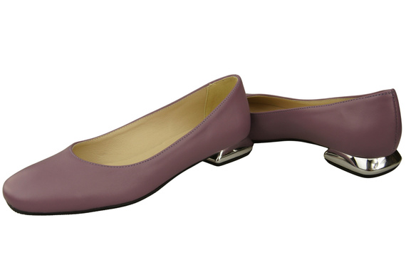 Ploché dámské boty Boty Lila Ozdobný podpatek Přírodní kůže 209 ElitaBut