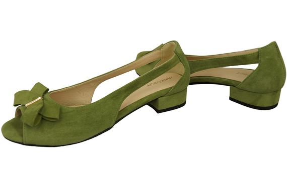 Dámské sandály Pistachio Natural Suede Leather 994 Z Kombinace stylu a pohodlí ElitaBut