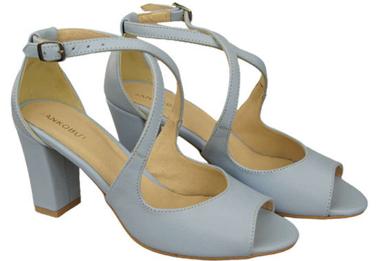 Dámská obuv Sandály Light Blue Natural Leather 186 ElitaBut