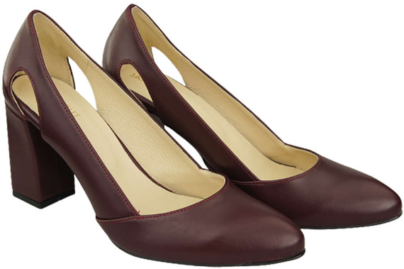 Dámská obuv Maroon Natural Leather pumps 184 ElitaBut
