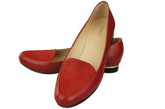 Dámské baletní boty Lords Natural Leather Red 908 ElitaBut