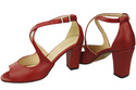 Dámská obuv Sandály Červená přírodní kůže 186 ElitaBut