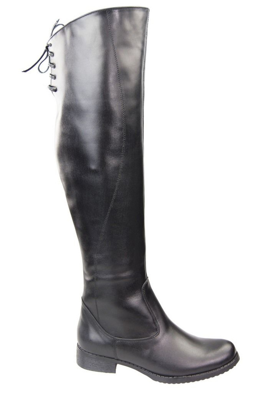 Dámská obuv Black Muskegon boty nad kolena Natural leather 121 ElitaBut