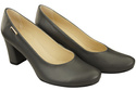 Klasické dámské boty Almond Nose Graphite Women's Leather Dukes 201 ElitaBut
