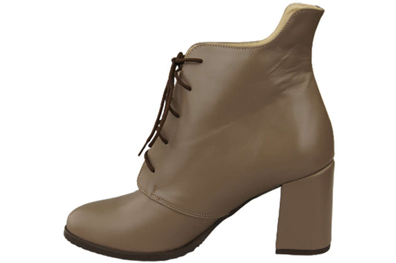 Obuv Dámské boty Cappuccino Dark Lace-up Winter Natural Leather 174 Od ElitaBut