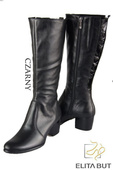 Obuv Dámské boty z přírodní kůže Černá 542 ElitaBut