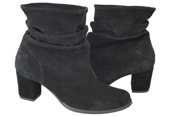 Dámská obuv Přírodní kožené boty Black 986 ElitaBut