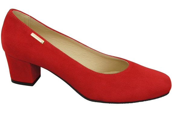 Pohodlná dámská obuv Red Suede Leather 172 Z ElitaBut