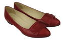 Dámské boty Balerina Red Natural leather 988 ElitaBut