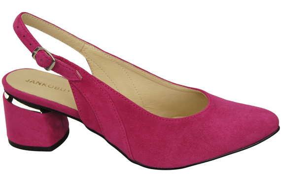 Dámské sandály z přírodní semišové kůže Fialová Elegance a pohodlí 196 Od ElitaBut