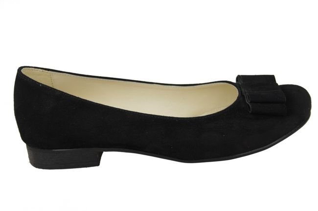 Dámské baleríny Černá semišová kůže 126 ElitaBut