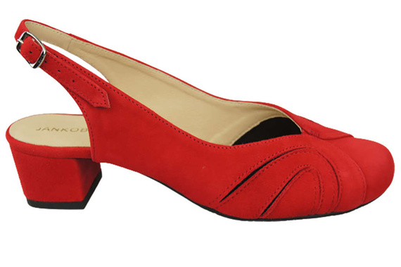 Dámská obuv Přírodní semišové sandály Červená 842 Z ElitaBut