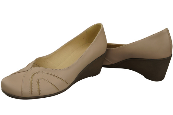 Cappuccino Light Dámské kožené boty Natural 828 ElitaBut