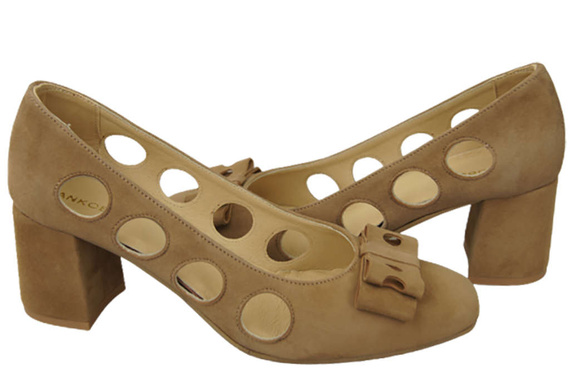 Dámská obuv Olive Leather Natural Suede pumps 182 ElitaBut