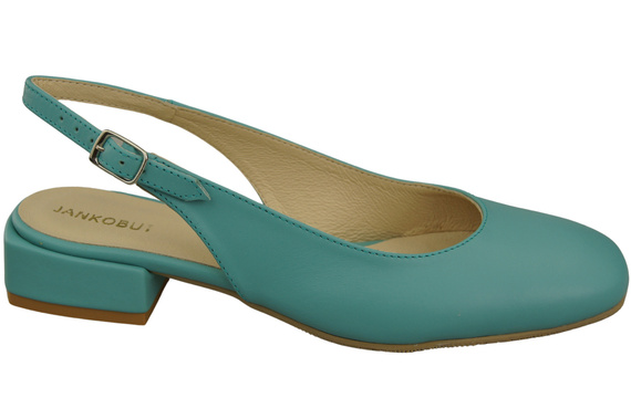 Dámská obuv Tyrkysové sandály na plochém podpatku Přírodní kůže 206 ElitaBut