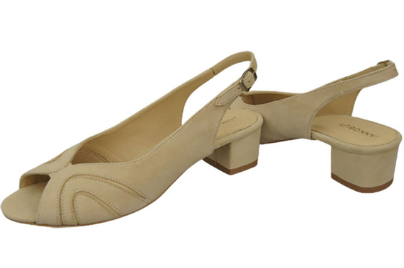 Dámská obuv Sandály ze semišové kůže Béžová 991 ElitaBut