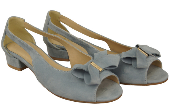 Dámské sandály Light Blue Natural Suede Leather 994 s kombinací stylu a pohodlí ElitaBut