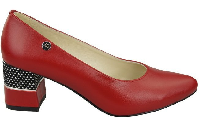 Dámská obuv Červené lodičky z přírodní kůže 142 ElitaBut