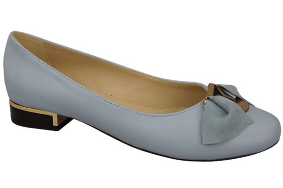 Dámské baleríny z přírodní kůže Bright Blue 894 ElitaBut