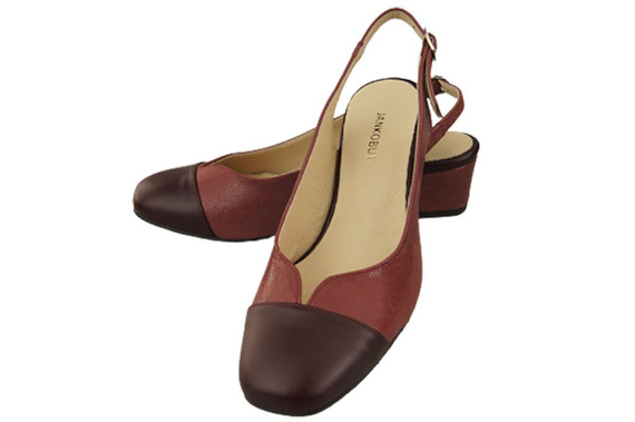 Dámská obuv Sandály z přírodní kůže 165 Maroon ElitaBut