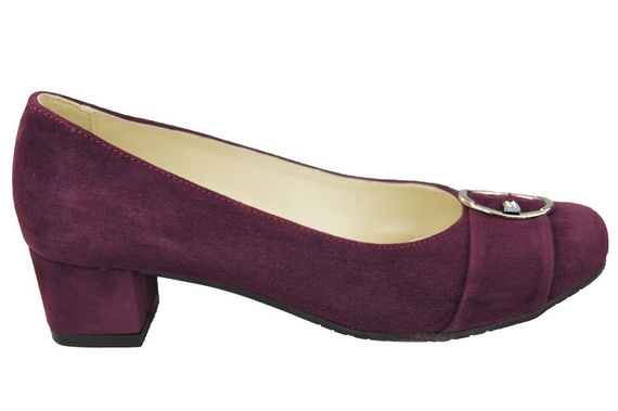 Dámská obuv Maroon Natural Suede Leather pumps 135 ElitaBut