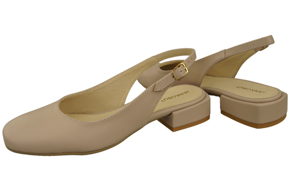 Dámská obuv Sandály Cappuccino Bright Flat Heel Natural Leather 206 ElitaBut