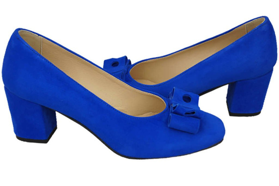 Dámská obuv Azure Natural Leather Suede pumps 163 ElitaBut