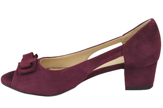 Dámské sandály Maroon Natural Suede Leather 145 Z ElitaBut