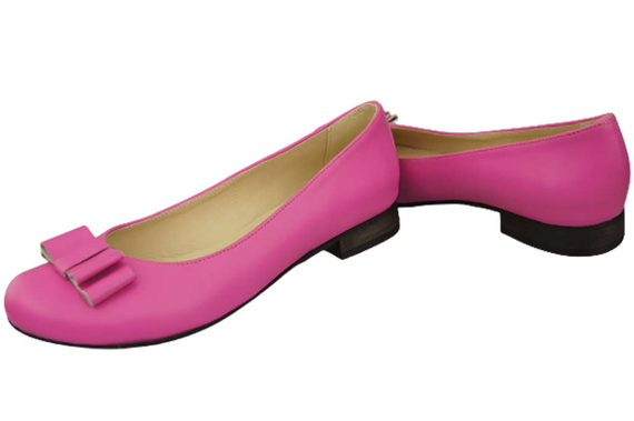Dámské baletní boty Natural Leather Fuchsia 702 ElitaBut