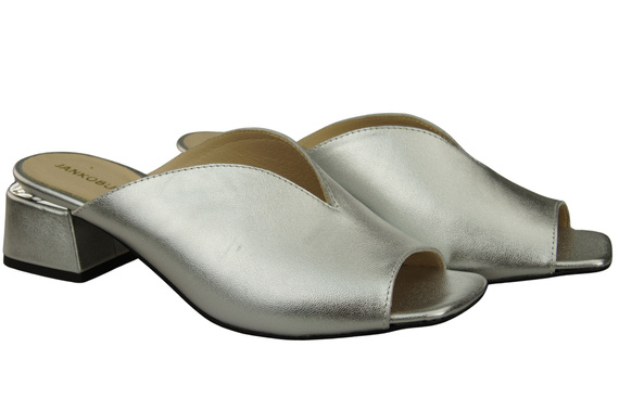 Dámská obuv Silver Heeled Flip Flops Natural Leather 210 ElitaBut