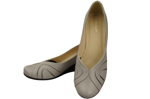 Boty na kotníku Light Ash Dámské lodičky z přírodní kůže 828 ElitaBut