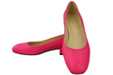 Pohodlná dámská obuv Pumpkins Neon Pink Flat Natural Leather 204 ElitaBut